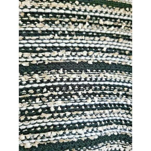 Chico's‎ Black Label Cardigan Cable Knit Size 2 (12/14 L) Blk/Wht/Gold Striped - Picture 8 of 8